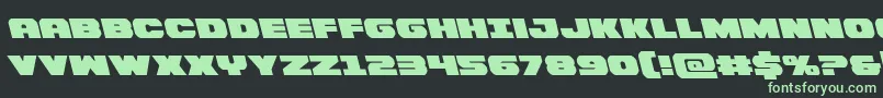 Bummerleft Font – Green Fonts on Black Background