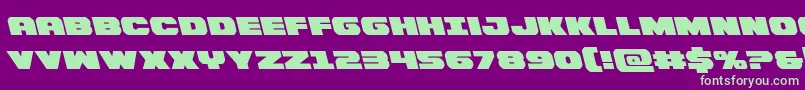 Bummerleft Font – Green Fonts on Purple Background