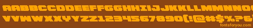 Bummerleft Font – Orange Fonts on Brown Background