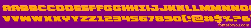 Bummerleft Font – Orange Fonts on Purple Background