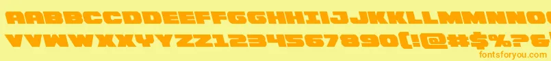 Bummerleft Font – Orange Fonts on Yellow Background