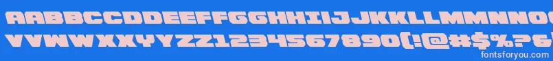 Bummerleft Font – Pink Fonts on Blue Background