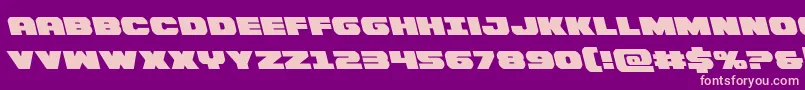 Bummerleft Font – Pink Fonts on Purple Background
