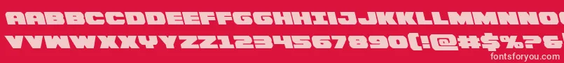 Bummerleft Font – Pink Fonts on Red Background