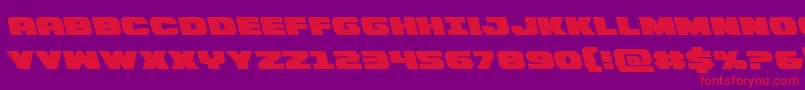 Bummerleft Font – Red Fonts on Purple Background