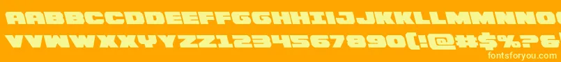 Bummerleft Font – Yellow Fonts on Orange Background