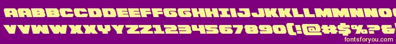 Bummerleft Font – Yellow Fonts on Purple Background
