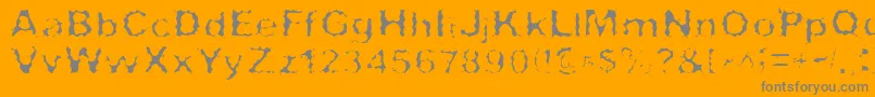 SurfPunxLight Font – Gray Fonts on Orange Background