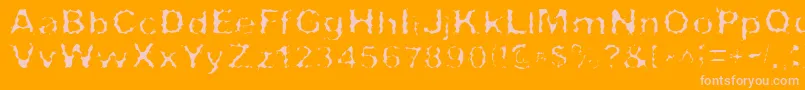 SurfPunxLight Font – Pink Fonts on Orange Background