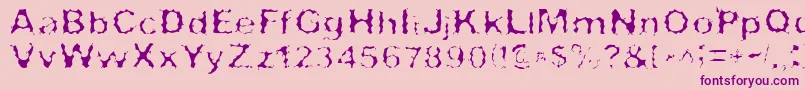 SurfPunxLight Font – Purple Fonts on Pink Background