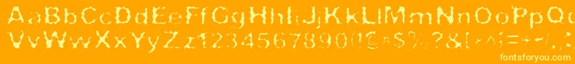 SurfPunxLight Font – Yellow Fonts on Orange Background