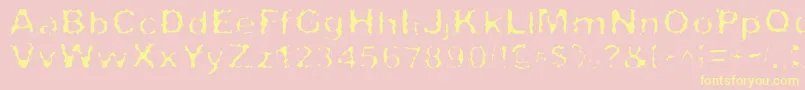 SurfPunxLight Font – Yellow Fonts on Pink Background