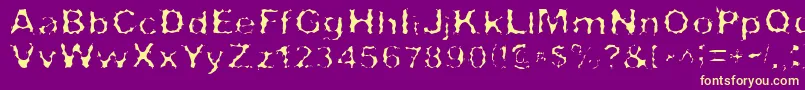 SurfPunxLight Font – Yellow Fonts on Purple Background