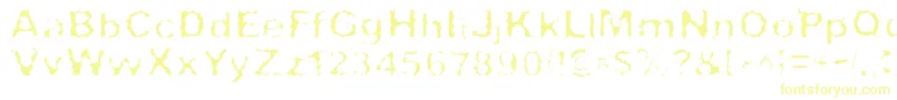 SurfPunxLight Font – Yellow Fonts on White Background