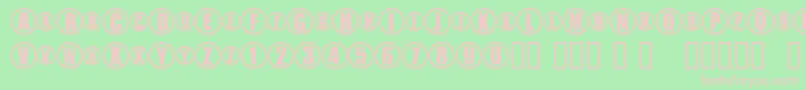 TmSprintVelocheNormal Font – Pink Fonts on Green Background