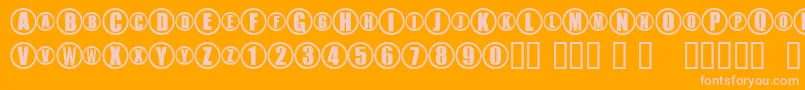 フォントTmSprintVelocheNormal – オレンジの背景にピンクのフォント