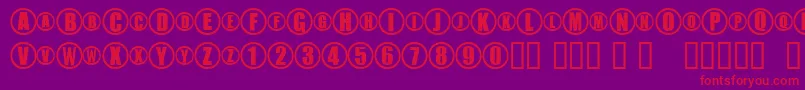 フォントTmSprintVelocheNormal – 紫の背景に赤い文字