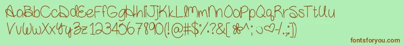 Amandarae Font – Brown Fonts on Green Background