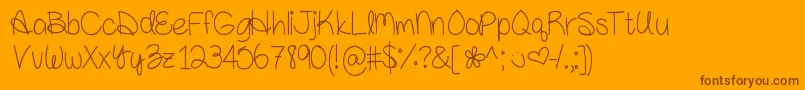 Шрифт Amandarae – коричневые шрифты на оранжевом фоне
