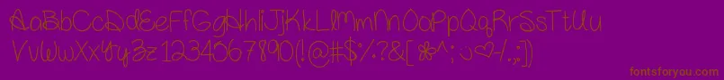Amandarae Font – Brown Fonts on Purple Background