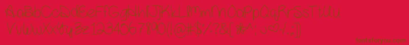 Amandarae Font – Brown Fonts on Red Background