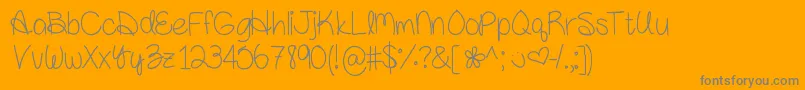 Шрифт Amandarae – серые шрифты на оранжевом фоне