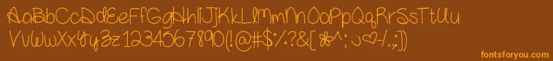 Amandarae Font – Orange Fonts on Brown Background
