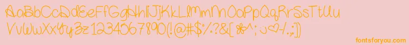 Шрифт Amandarae – оранжевые шрифты на розовом фоне