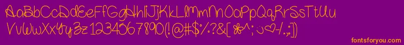 Шрифт Amandarae – оранжевые шрифты на фиолетовом фоне
