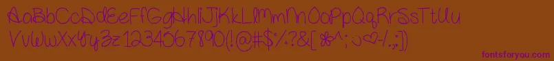 Шрифт Amandarae – фиолетовые шрифты на коричневом фоне