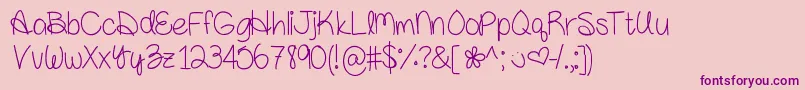 Amandarae Font – Purple Fonts on Pink Background
