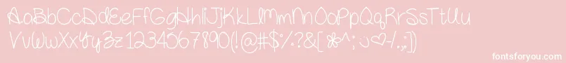 Amandarae Font – White Fonts on Pink Background