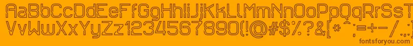Sportrop Font – Brown Fonts on Orange Background
