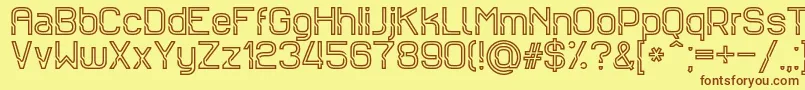 Sportrop Font – Brown Fonts on Yellow Background