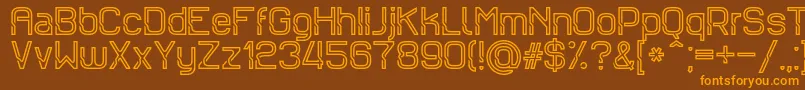 Sportrop Font – Orange Fonts on Brown Background