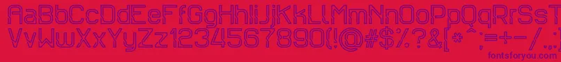 Sportrop-Schriftart – Violette Schriften auf rotem Hintergrund