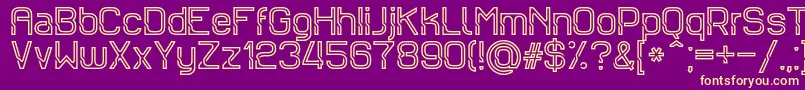Weitere Informationen zur Sportrop-Schriftart Sportrop-Schriftart – Gelbe Schriften auf violettem Hintergrund