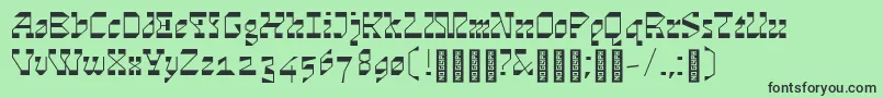 Cosmosskrift Font – Black Fonts on Green Background