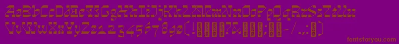 Cosmosskrift Font – Brown Fonts on Purple Background