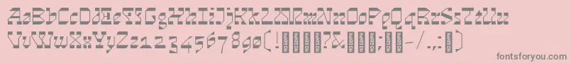 Cosmosskrift Font – Gray Fonts on Pink Background
