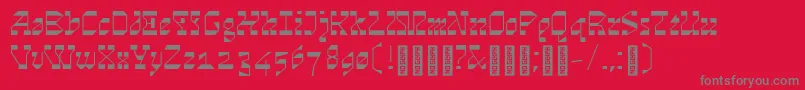 fuente Cosmosskrift – Fuentes Grises Sobre Fondo Rojo