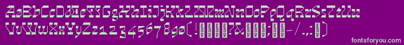 Cosmosskrift Font – Green Fonts on Purple Background