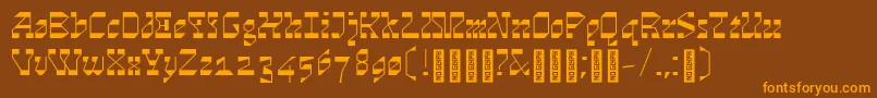 Cosmosskrift Font – Orange Fonts on Brown Background