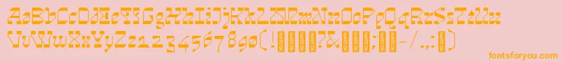 Cosmosskrift Font – Orange Fonts on Pink Background