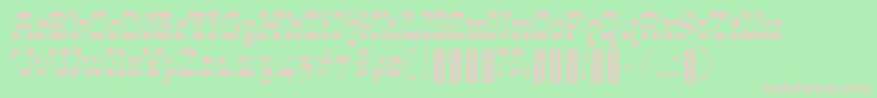 Cosmosskrift-fontti – vaaleanpunaiset fontit vihreällä taustalla