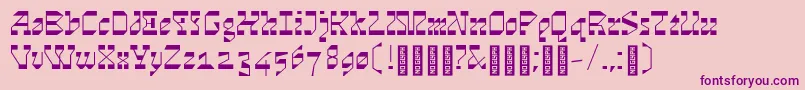 Cosmosskrift Font – Purple Fonts on Pink Background
