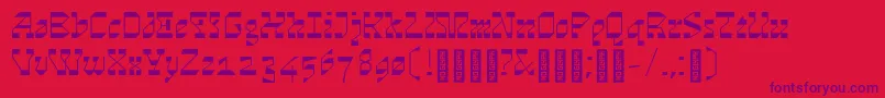 Шрифт Cosmosskrift – фиолетовые шрифты на красном фоне