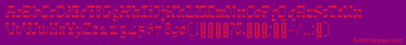 Cosmosskrift Font – Red Fonts on Purple Background