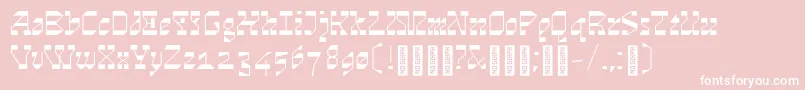 Cosmosskrift Font – White Fonts on Pink Background