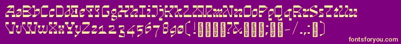 Cosmosskrift Font – Yellow Fonts on Purple Background